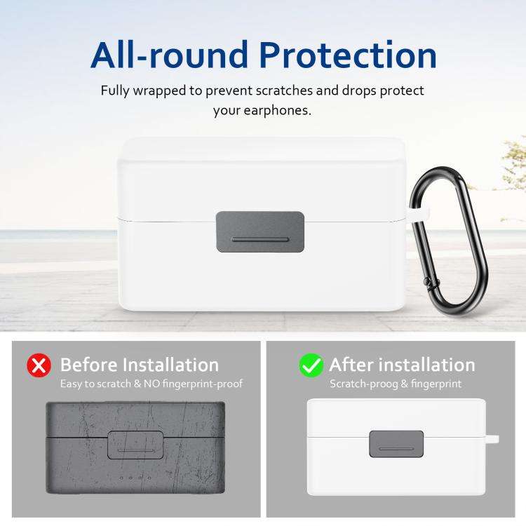 For DJI Mic 2 PULUZ Charging Case Silicone Scratch-proof Protective Cover (White)