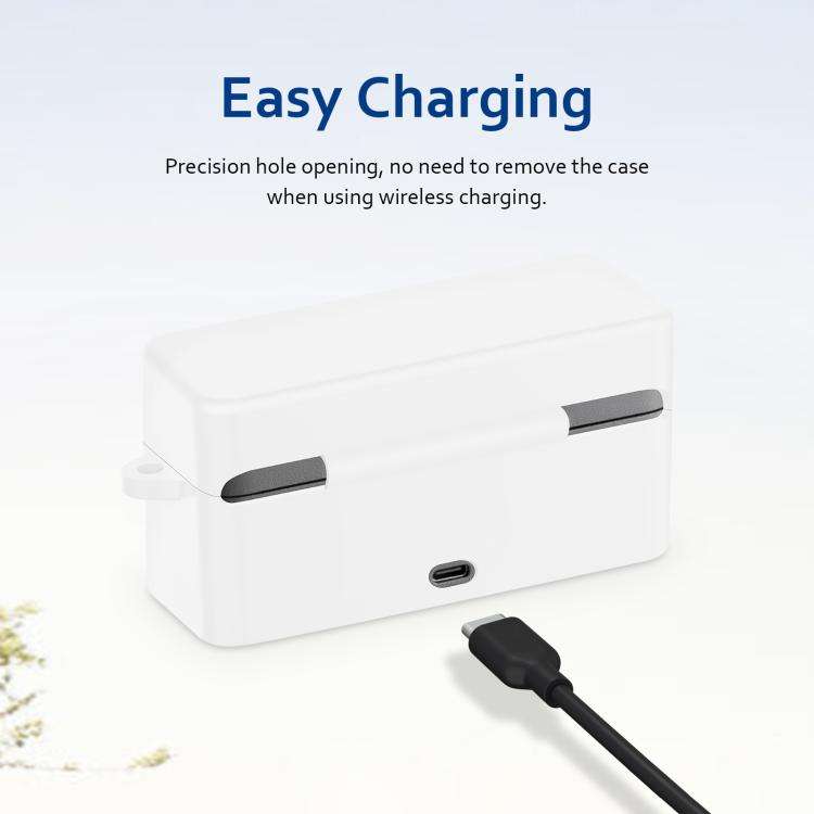 For DJI Mic 2 PULUZ Charging Case Silicone Scratch-proof Protective Cover (White)
