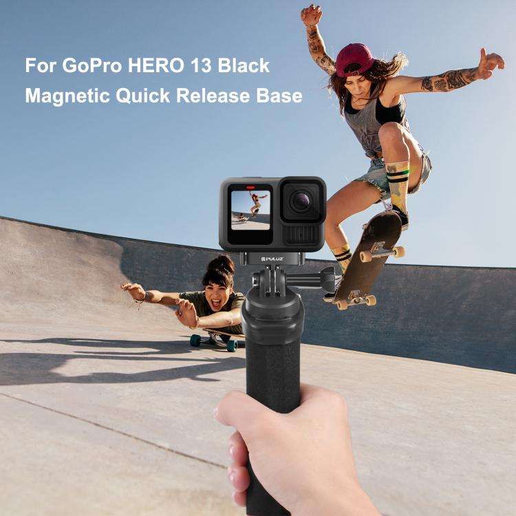 For GoPro HERO13 Black PULUZ Magnetic Quick Release Metal Base (Black)