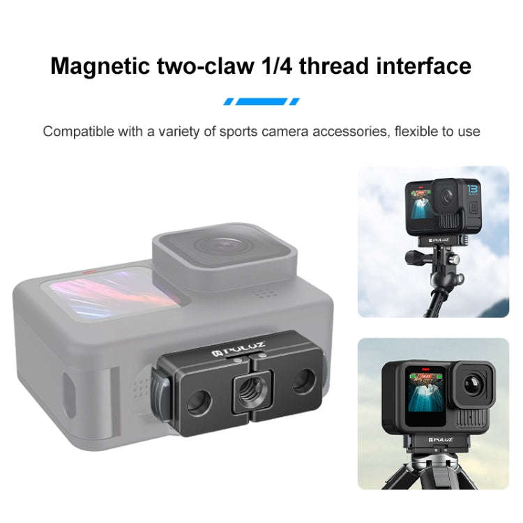 For GoPro HERO13 Black PULUZ Magnetic Quick Release Metal Base (Black)