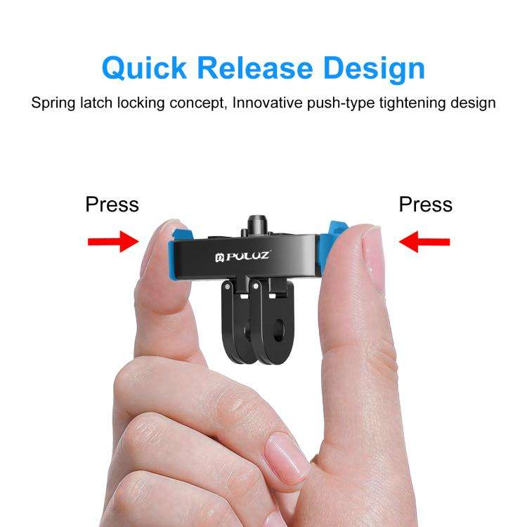 For GoPro HERO13 Black PULUZ Magnetic Quick Release Metal Base (Black)