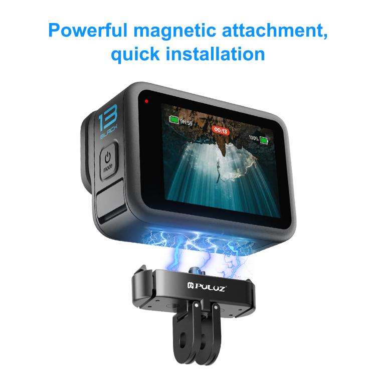 For GoPro HERO13 Black PULUZ Magnetic Quick Release Metal Base (Black)