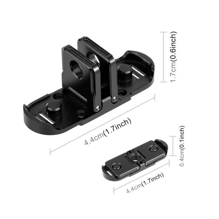 PULUZ Quick Release Magnetic Folding Base Adapter for GoPro HERO12 Black /11 Black /11 Black mini...