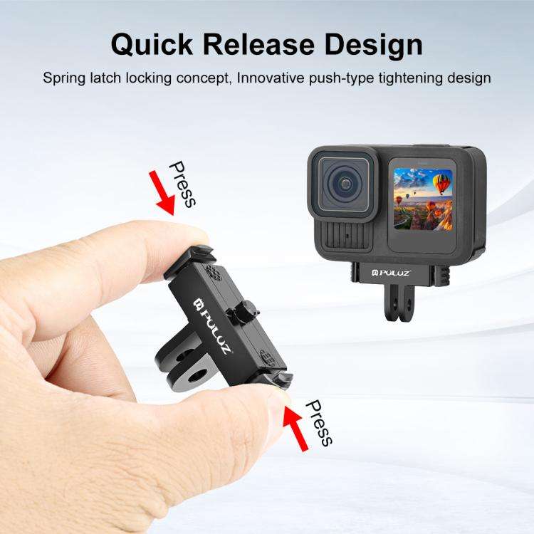 PULUZ Quick Release Magnetic Folding Finger Base Mount for GoPro HERO12 Black /11 Black /11 Black...