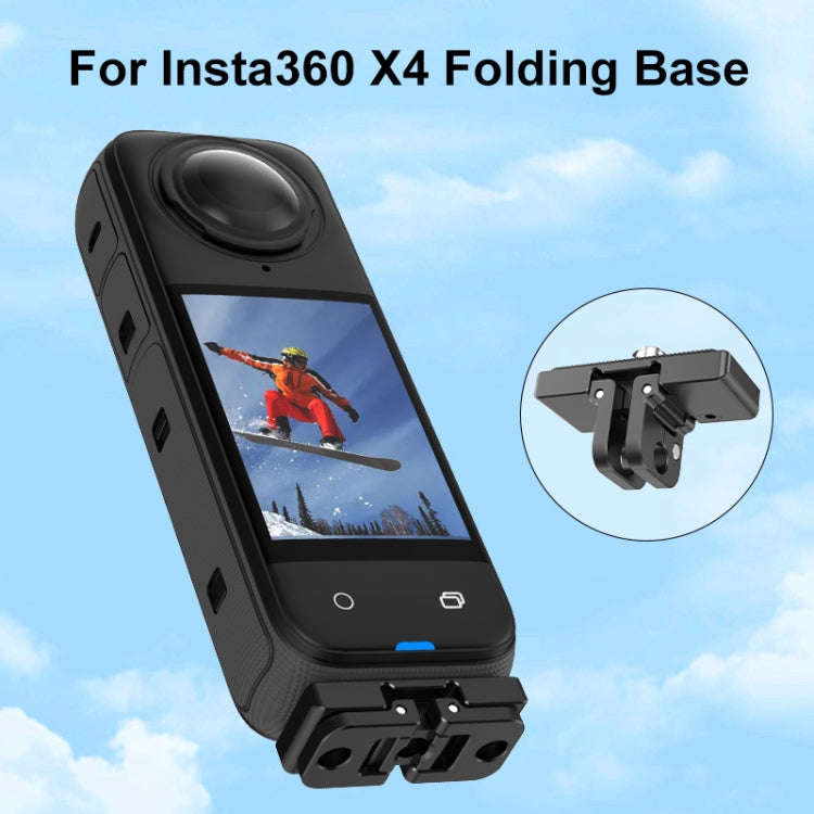 For Insta360 X5 / X4 / X3 PULUZ Quick Release 1 /4 inch Folding Base (Black)