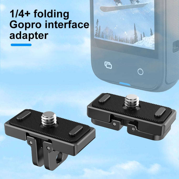 For Insta360 X5 / X4 / X3 PULUZ Quick Release 1 /4 inch Folding Base (Black)