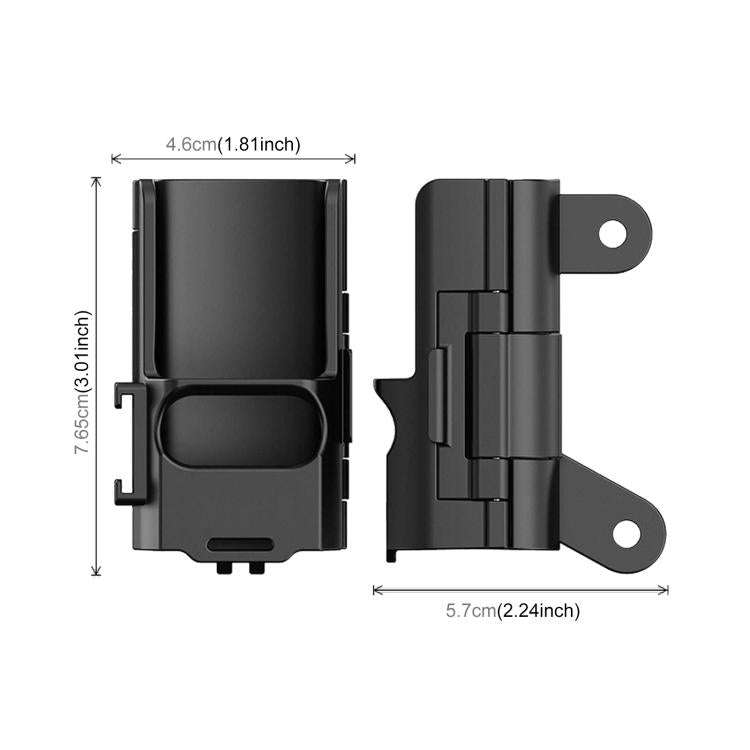 For DJI OSMO Pocket 3 PULUZ Plastic Protection Frame Expansion Cold Shoe Adapter Bracket (Black)