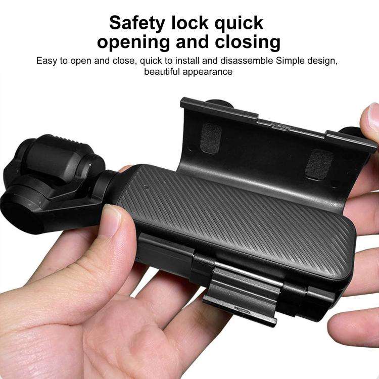 For DJI OSMO Pocket 3 PULUZ Plastic Protection Frame Expansion Cold Shoe Adapter Bracket (Black)
