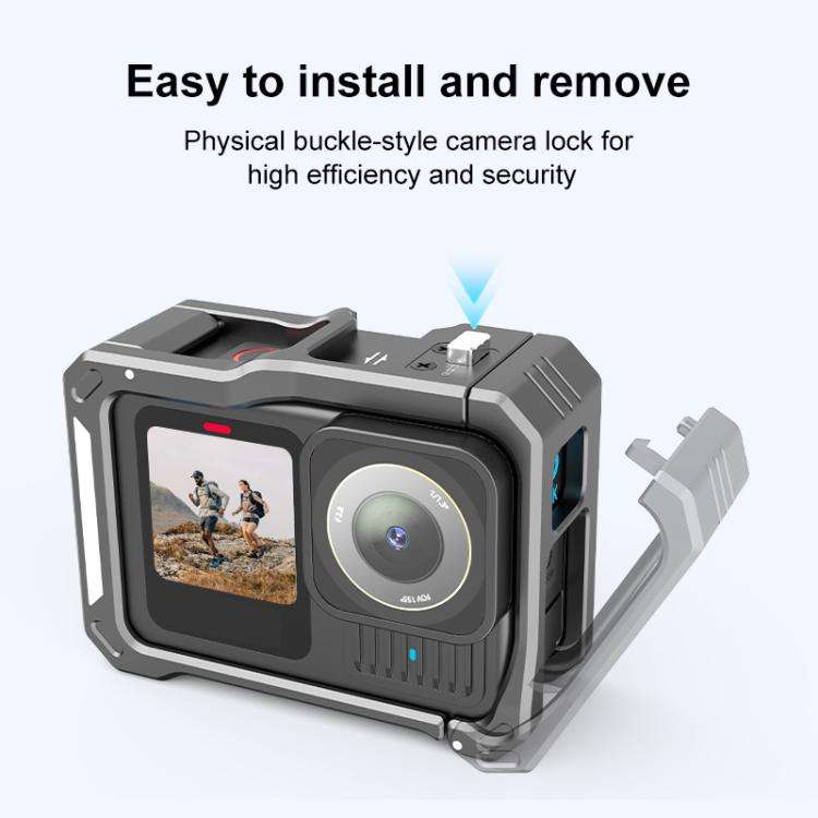 For GoPro HERO13 Black /12 Black /11 Black /10 Black /9 Black PULUZ Metal Camera Cage (Black)