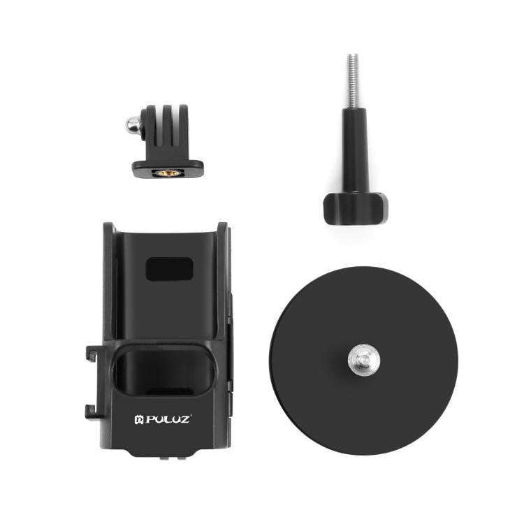 For DJI OSMO Pocket 3 PULUZ Protective Frame Magnetic Desktop Mount Angle Adjustable Base (Black)