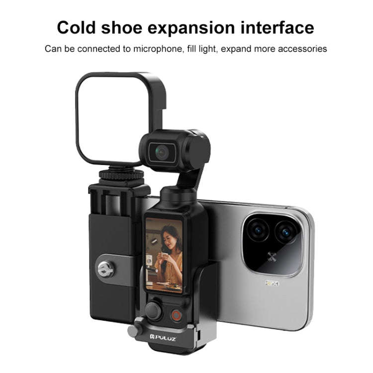 For DJI OSMO Pocket 3 PULUZ Protective Frame Expansion Phone Clamp Adapter Bracket (Black)