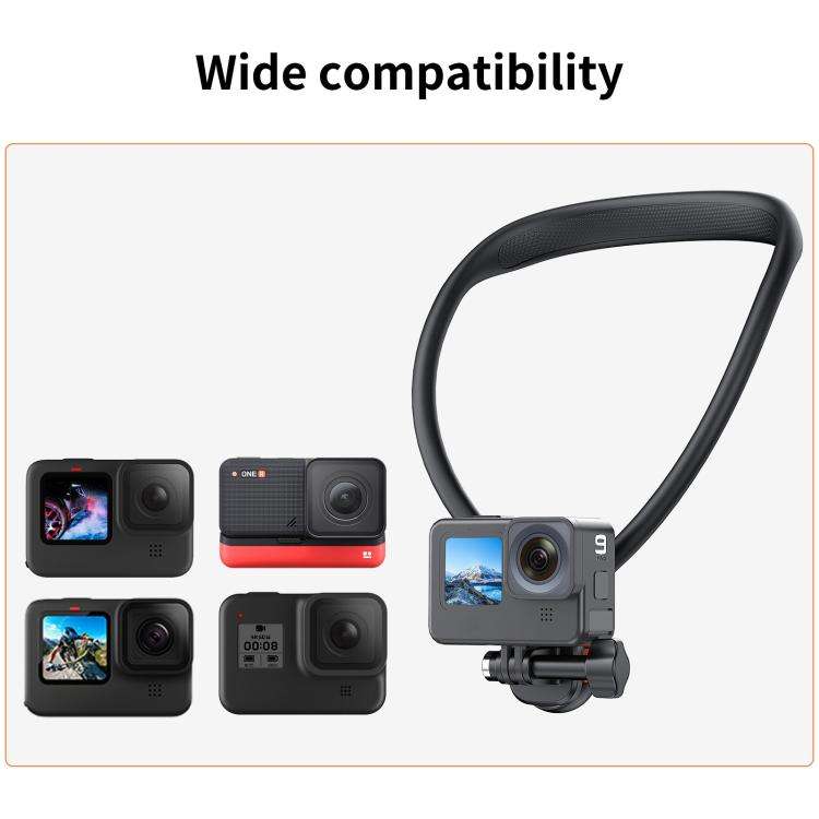 PULUZ Lazy Neck Bracket Magnetic Quick Release POV View Mount (Black)