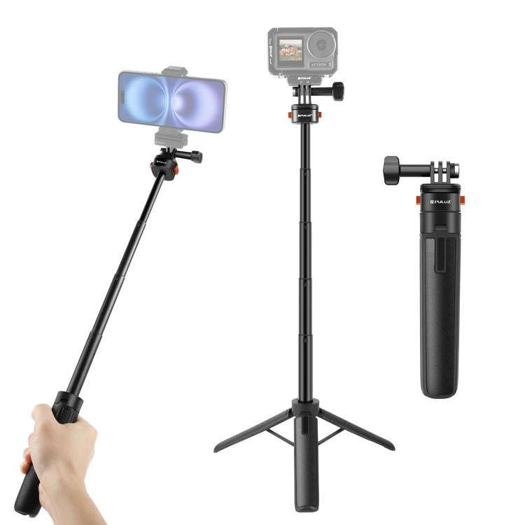 PULUZ Mini Magnetic Quick Release Selfie Stick Tripod (Black)