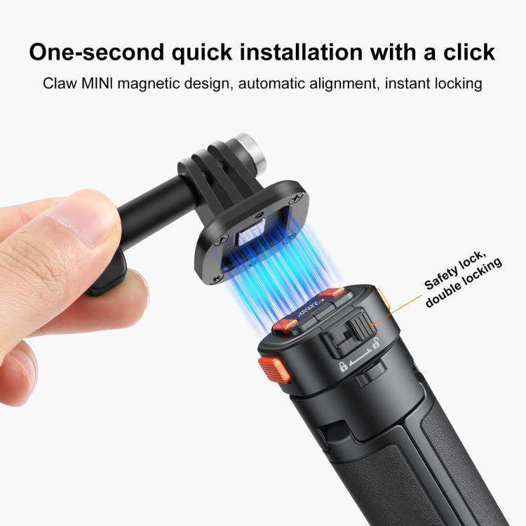 PULUZ Mini Magnetic Quick Release Selfie Stick Tripod (Black)