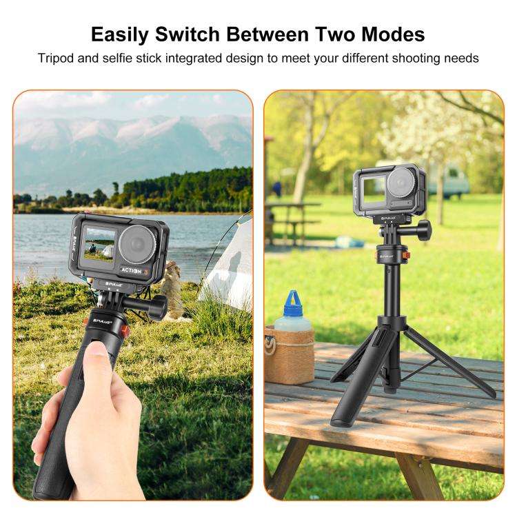 PULUZ Mini Magnetic Quick Release Selfie Stick Tripod (Black)