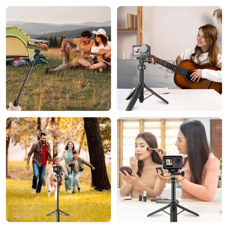 PULUZ Mini Magnetic Quick Release Selfie Stick Tripod (Black)