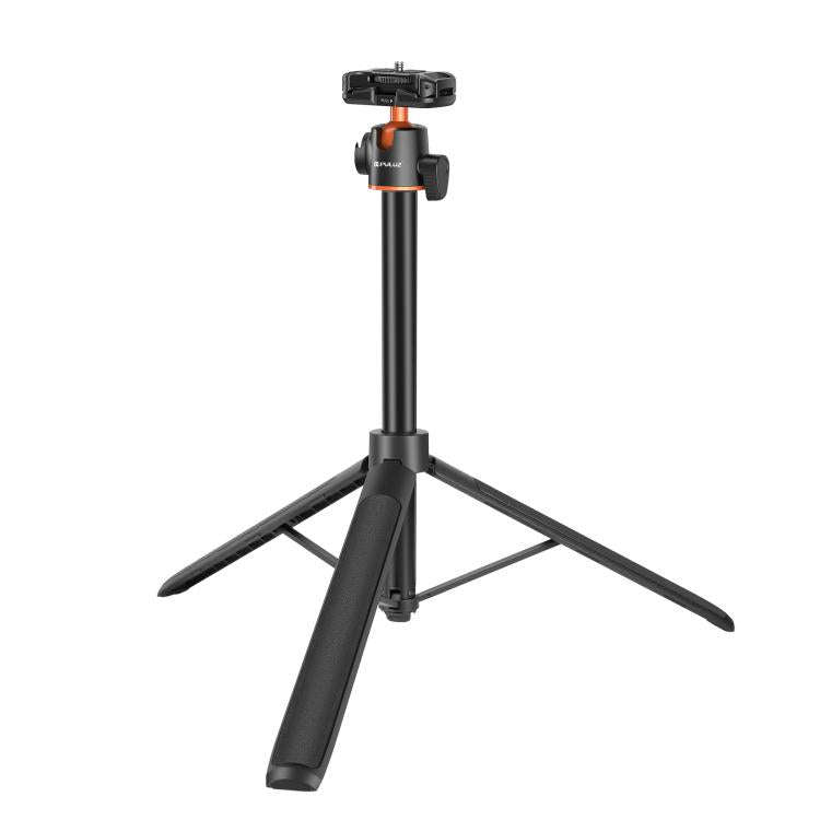 PULUZ 1.4m Phone Selfie Stick Tripod Vlog Live Streaming Holder with Phone Clip (Black)