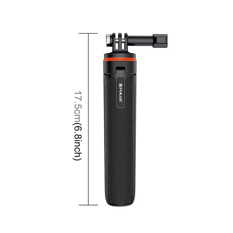 PULUZ Action Camera Extension Tripod Selfie Stick Stand for GoPro (Black)