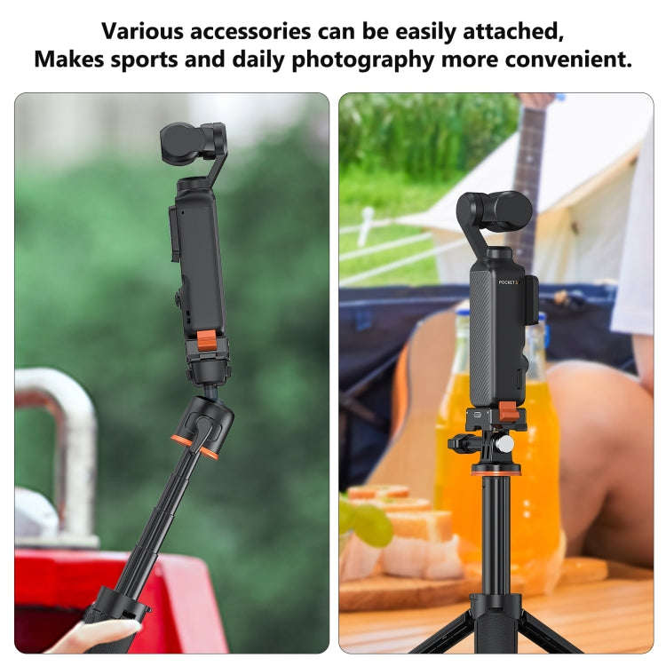 For DJI Osmo Pocket 3 PULUZ Type-C Charging Base Quick Release Mount Adapter (Black)