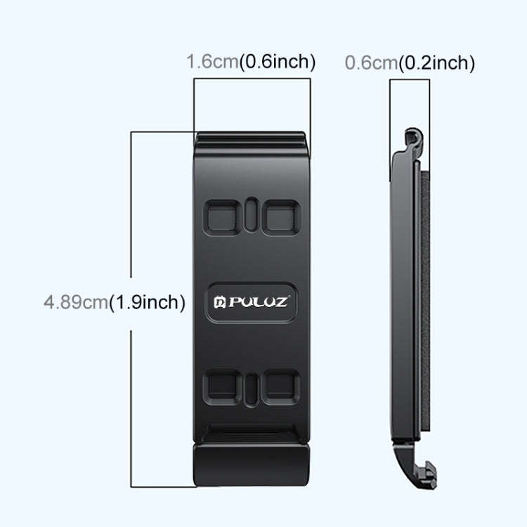 PULUZ Aluminum Alloy Vertical Shooting Magnetic Quick-release Battery Side Interface Cover for In...