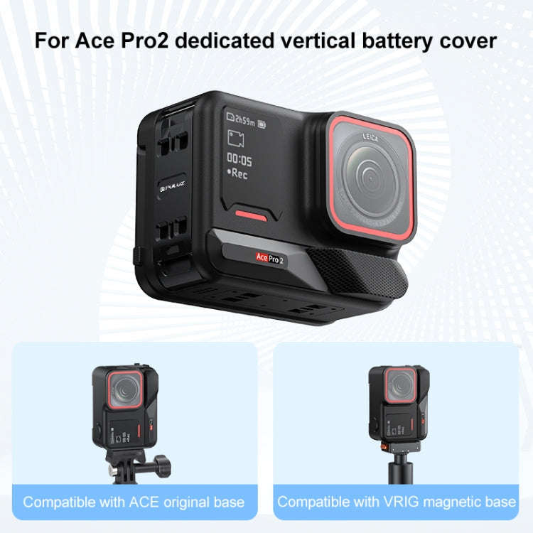 PULUZ ACE / AC Aluminum Alloy Vertical Shooting Magnetic Quick-release Battery Side Interface Cov...
