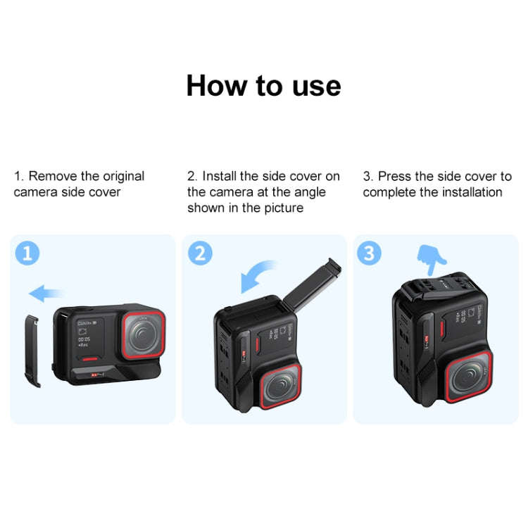 PULUZ ACE / AC Aluminum Alloy Vertical Shooting Magnetic Quick-release Battery Side Interface Cov...