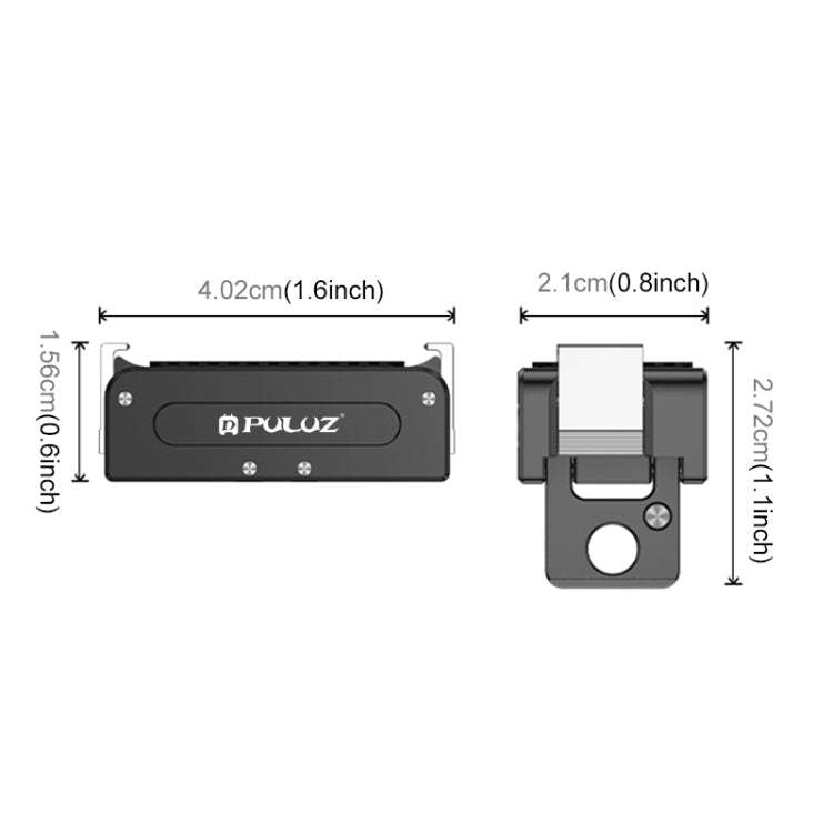 For DJI Osmo Action 5 Pro / 4 / 3 PULUZ Magnetic Quick Release Metal Base (Black)
