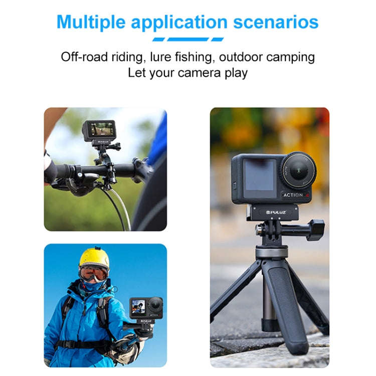 For DJI Osmo Action 5 Pro / 4 / 3 PULUZ Magnetic Quick Release Metal Base (Black)