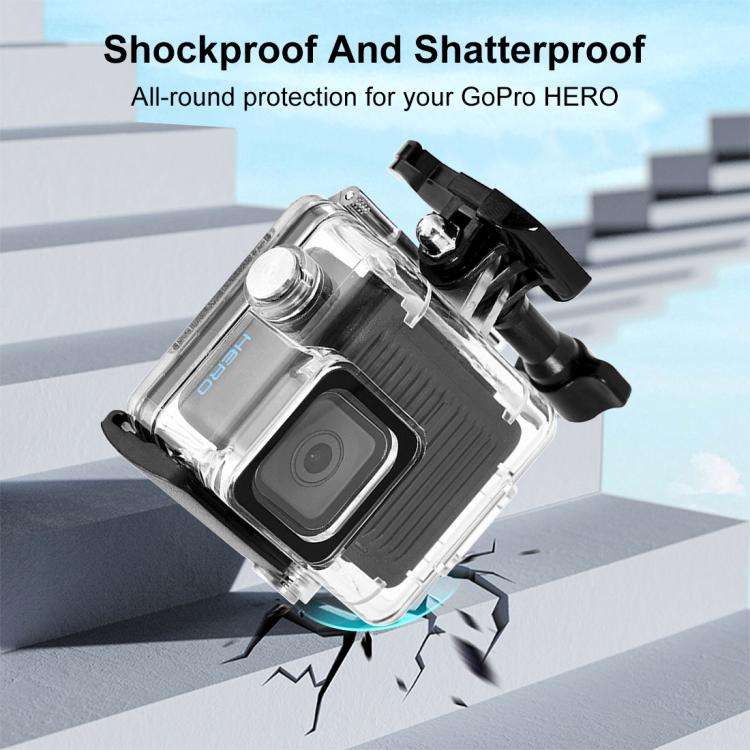 For GoPro HERO 4K 2024 PULUZ 60m / 196ft Waterproof Housing Protective Case with Buckle Basic Mou...