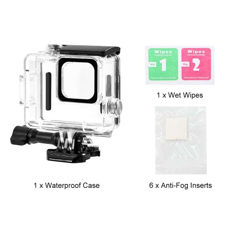 For GoPro HERO 4K 2024 PULUZ 60m / 196ft Waterproof Housing Protective Case with Buckle Basic Mou...