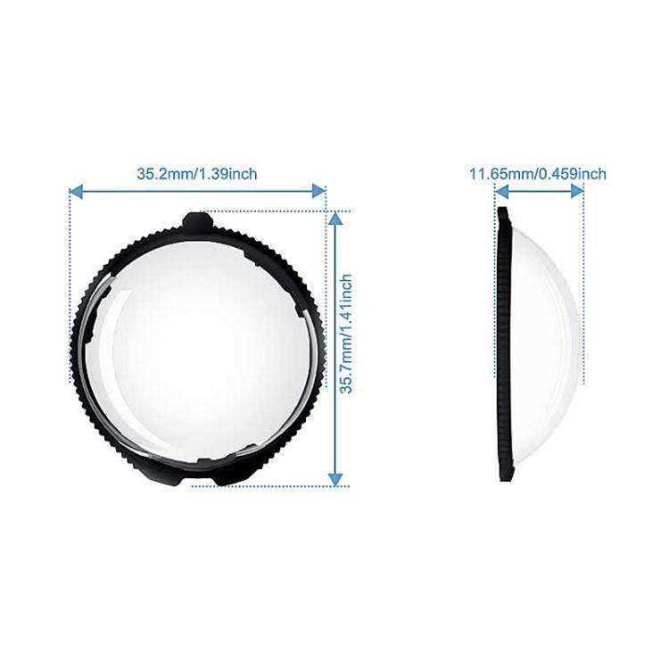 For Insta360 X5 PULUZ Rotating Optical Tempered Glass Lens Guard Protective Cover (Transparent)