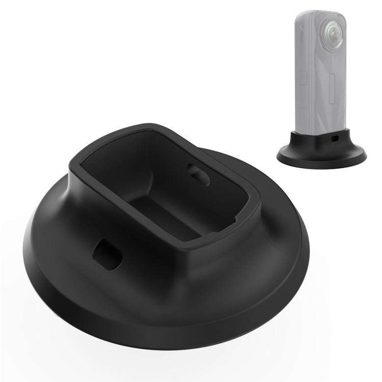 For Insta360 X5 PULUZ Silicone Dock Desktop Adhesive Base Bracket (Black)