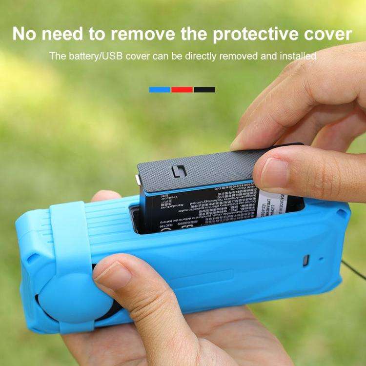 For Insta360 X5 PULUZ Silicone Protective Case with Lens Cover (Black)