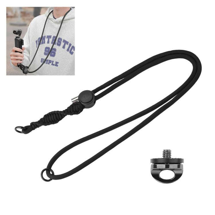 PULUZ Sports Camera Lanyard Long Adjustable Anti-lost Rope for DJI OSMO Pocket 3 / Insta360 X5 (B...