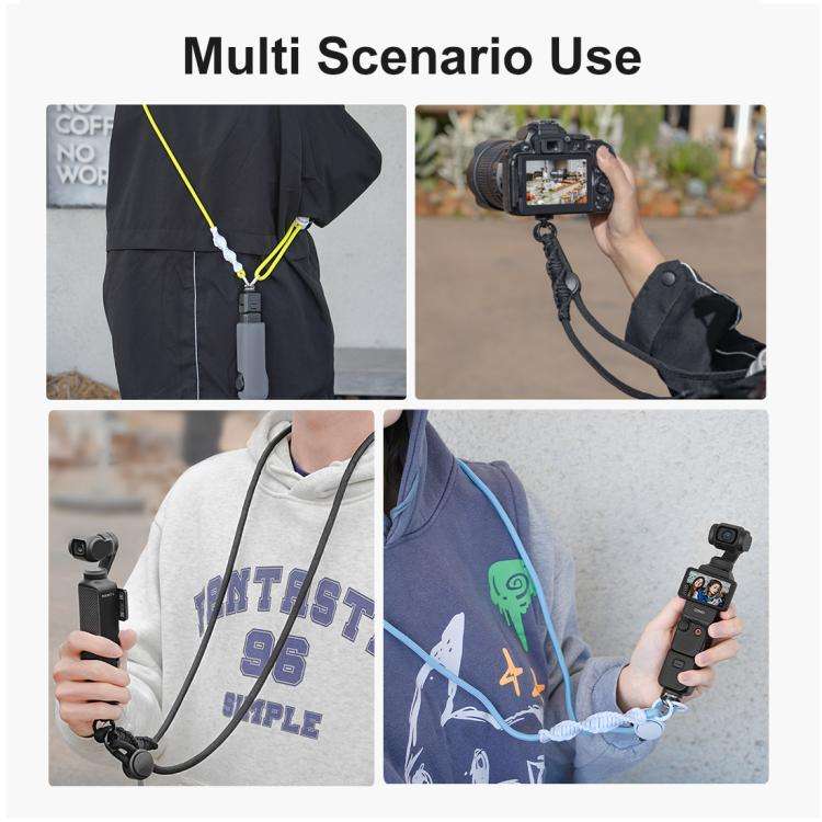 PULUZ Sports Camera Lanyard Long Adjustable Anti-lost Rope for DJI OSMO Pocket 3 / Insta360 X5 (B...