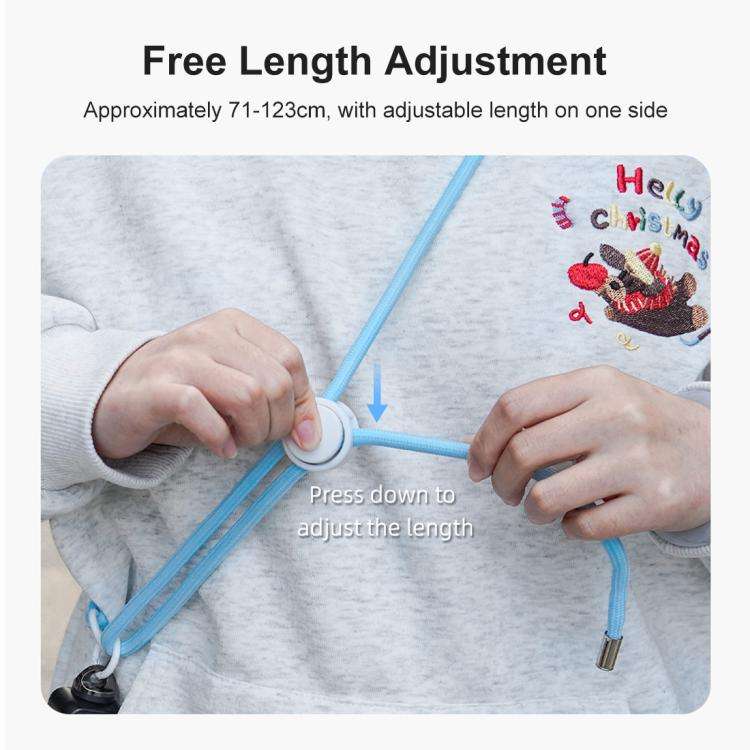 PULUZ Sports Camera Lanyard Long Adjustable Anti-lost Rope for DJI OSMO Pocket 3 / Insta360 X5 (B...