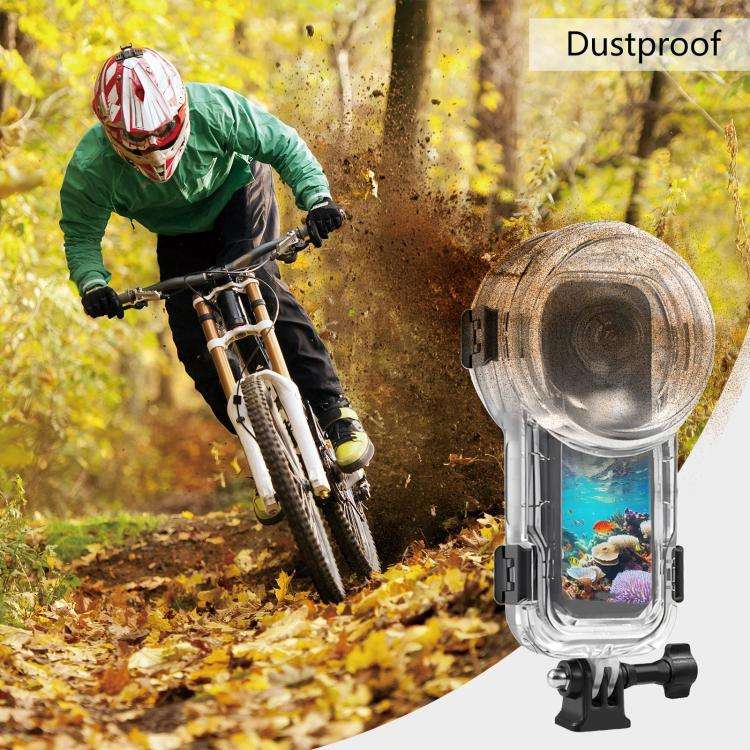 For Insta360 X5 PULUZ 60m Waterproof Sealed Diving Case (Transparent)