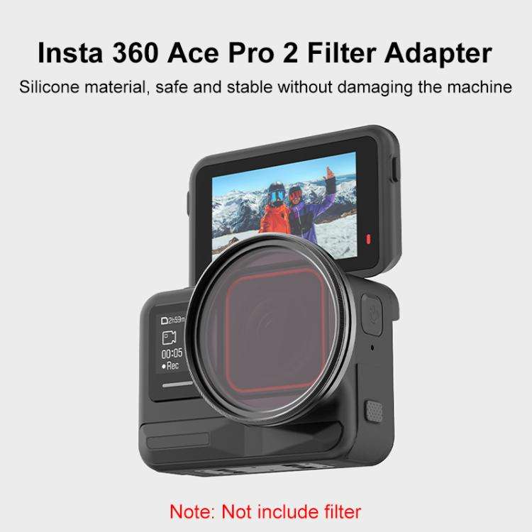 For Insta360 Ace Pro 2 PULUZ Filter Holder Metal Protective Filter Frame (Black)