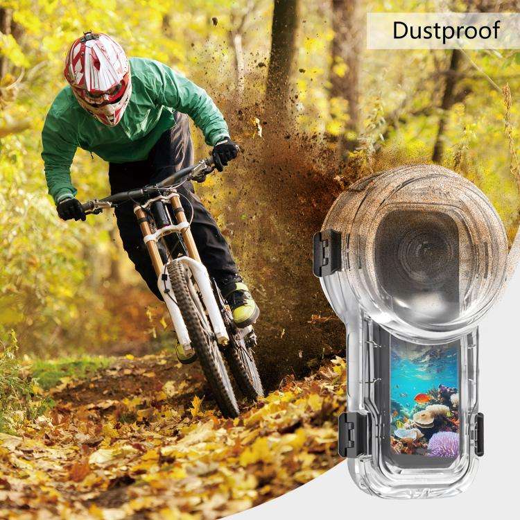 For Insta360 X5 PULUZ Quick Release 60m Waterproof Sealed Diving Case (Transparent)