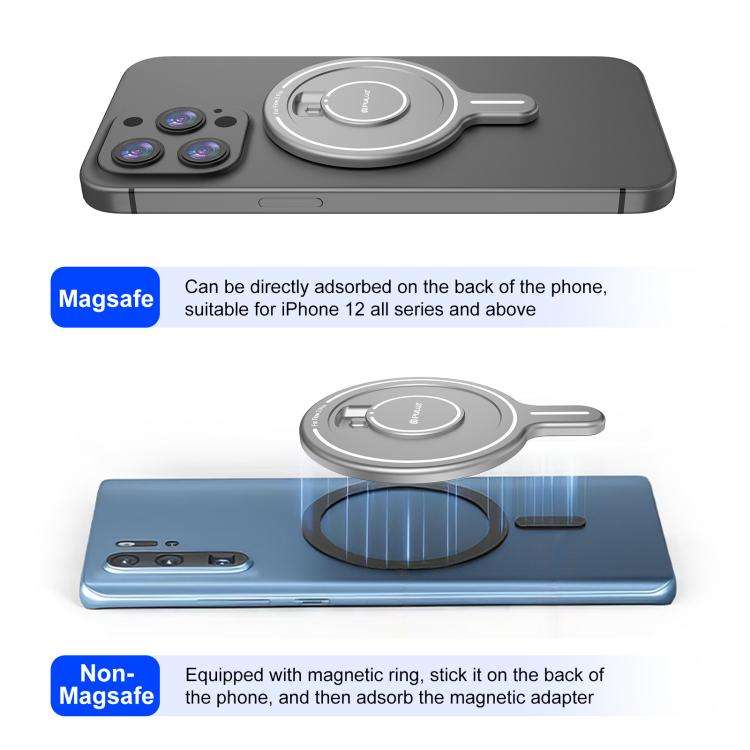 For Insta360 Flow 2 Pro PULUZ Magnetic Phone Mount Adapter (Silver)
