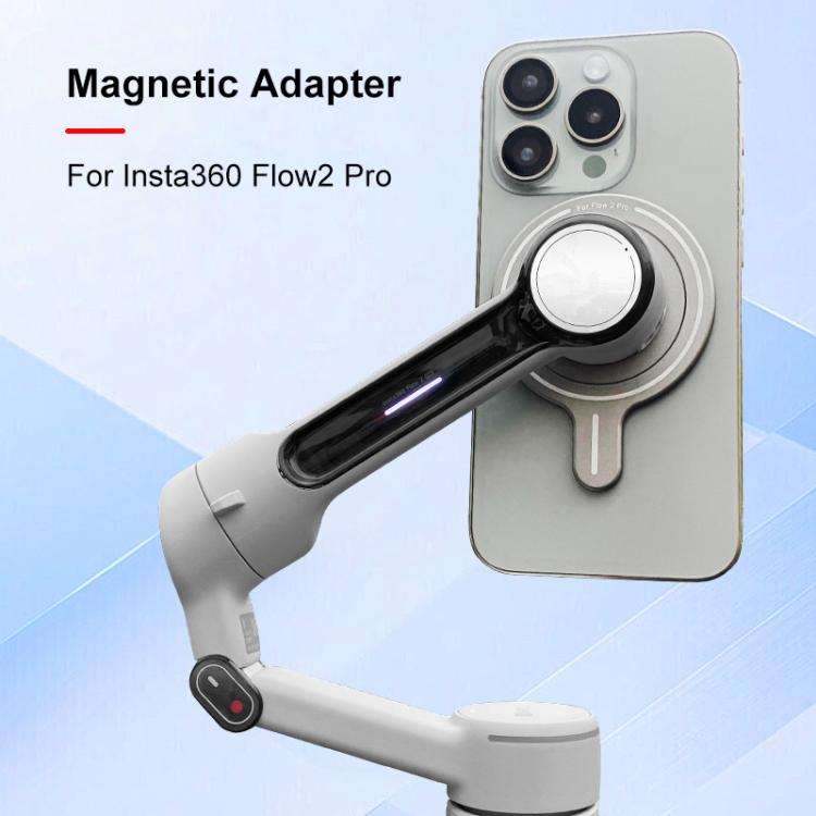 For Insta360 Flow 2 Pro PULUZ Magnetic Phone Mount Adapter (Silver)