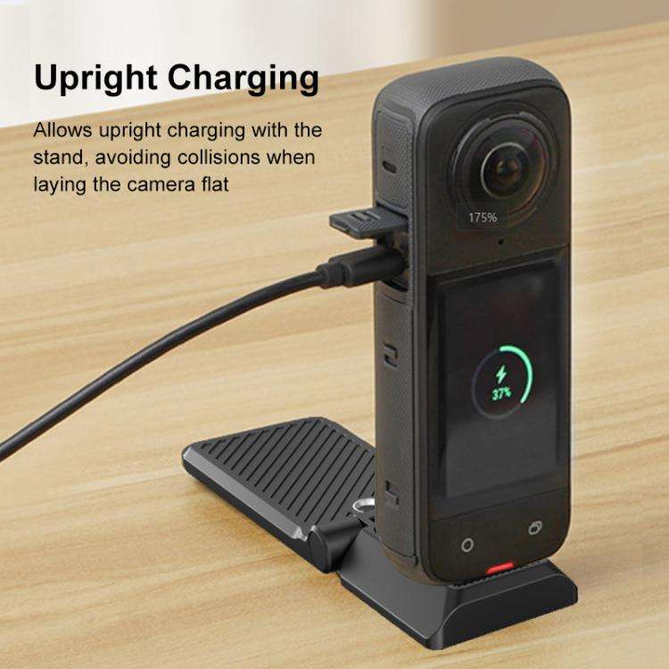 PULUZ Folding Magnetic Mount Base L Bracket For Insta360 X4 / X5 / DJI Pocket 3 (Black)
