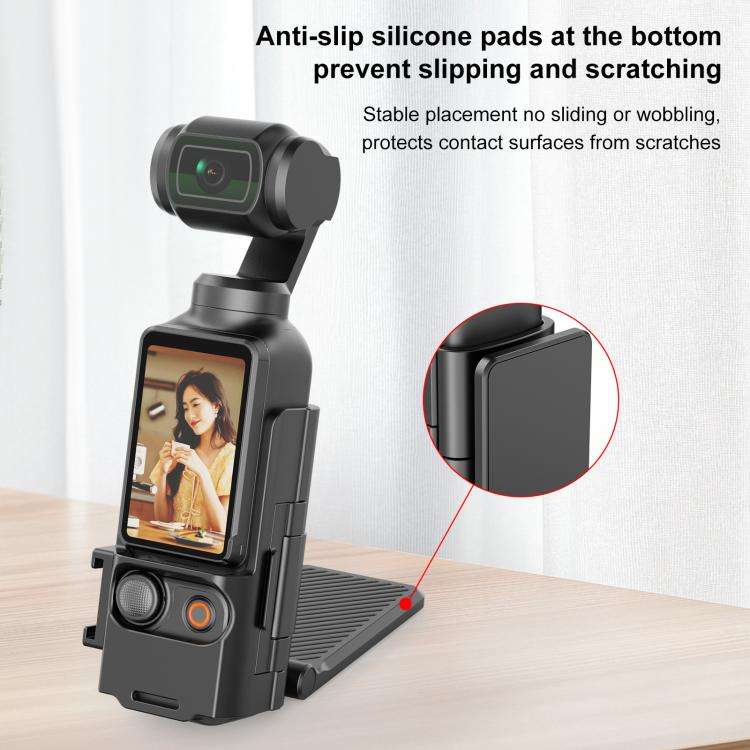 For DJI Osmo Pocket 3 PULUZ Folding Magnetic Mount Base Bracket (Black)