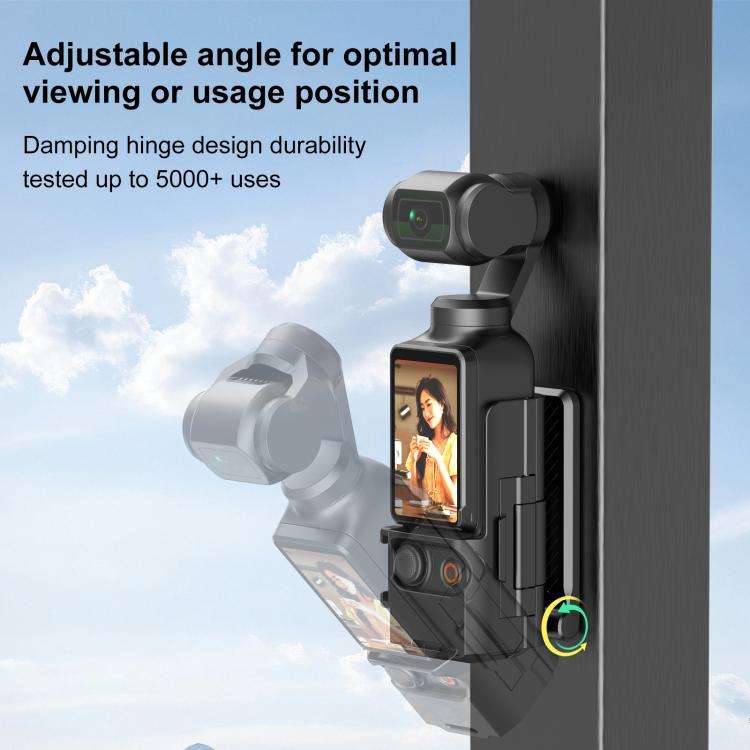 For DJI Osmo Pocket 3 PULUZ Folding Magnetic Mount Base Bracket (Black)