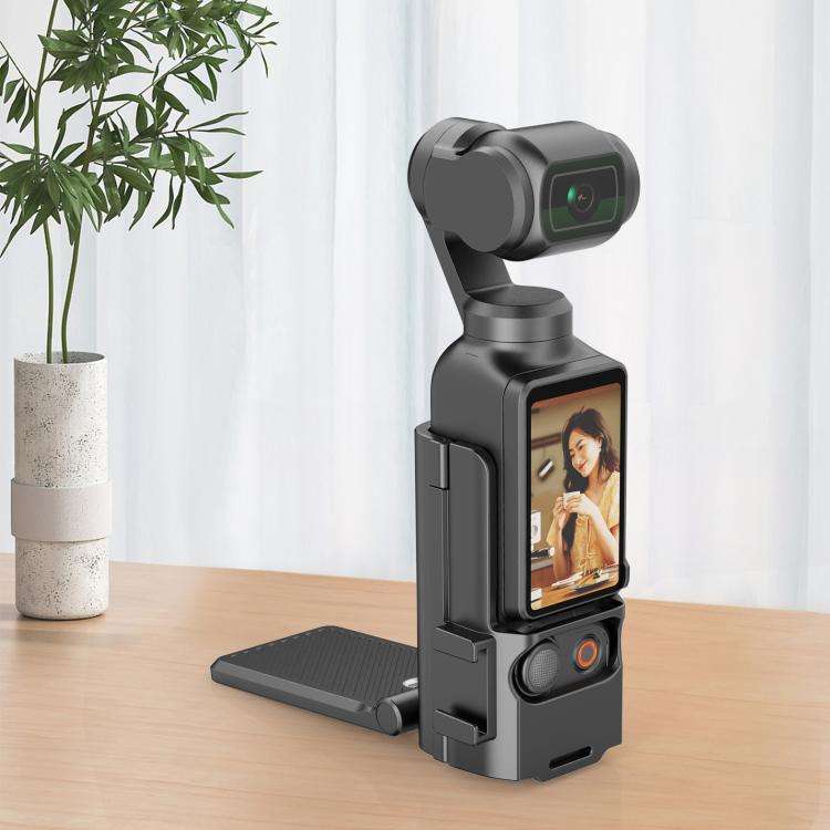 For DJI Osmo Pocket 3 PULUZ Folding Magnetic Mount Base Bracket (Black)
