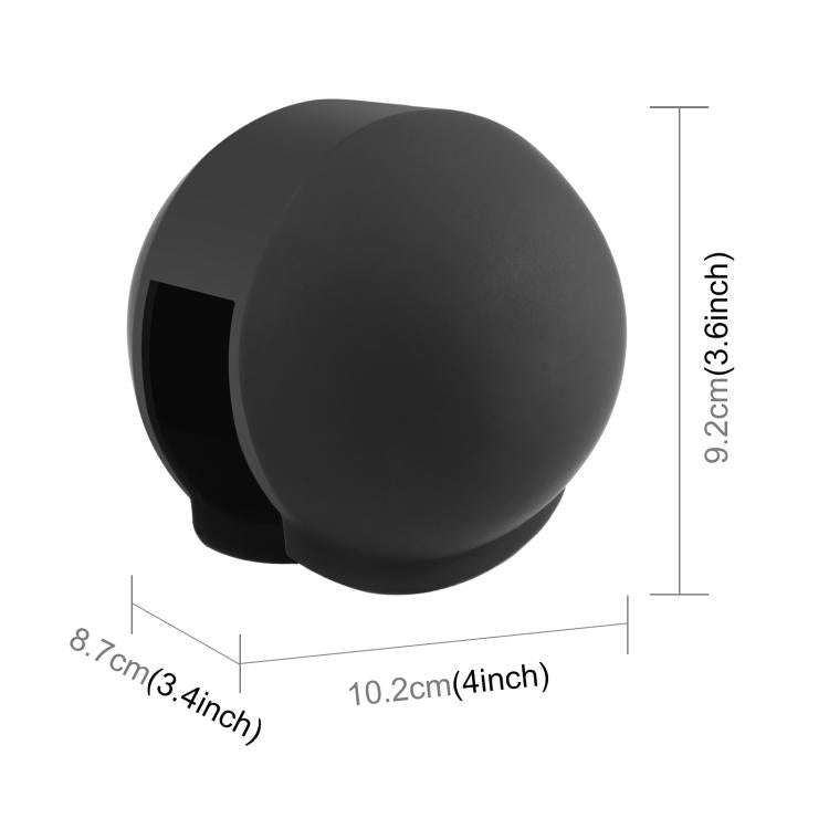 For Insta360 X5 PULUZ Invisible Dive Case Lens Guard Silicone Protective Lens Cap Cover (Black)