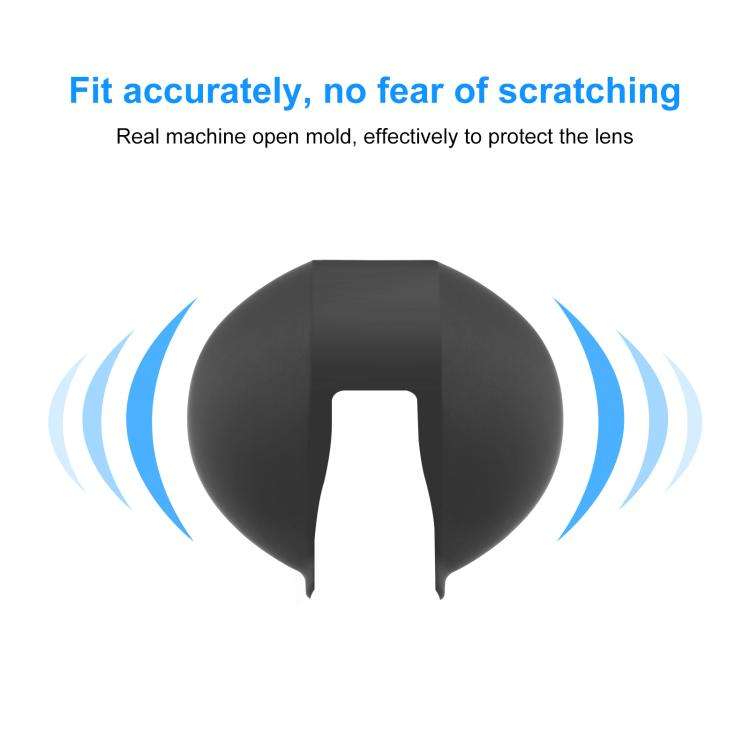 For Insta360 X5 PULUZ Invisible Dive Case Lens Guard Silicone Protective Lens Cap Cover (Black)