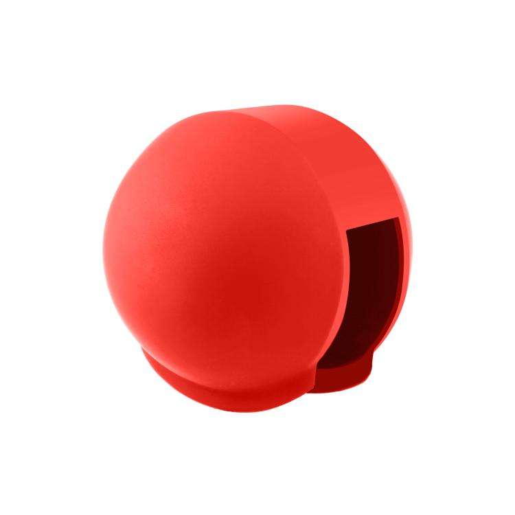 For Insta360 X5 PULUZ Invisible Dive Case Lens Guard Silicone Protective Lens Cap Cover (Red)
