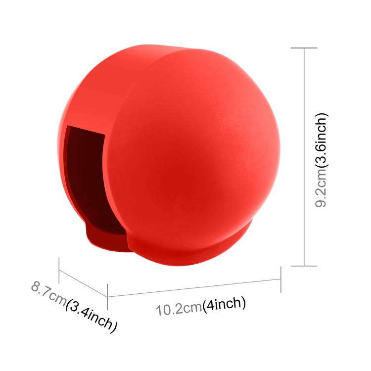 For Insta360 X5 PULUZ Invisible Dive Case Lens Guard Silicone Protective Lens Cap Cover (Red)