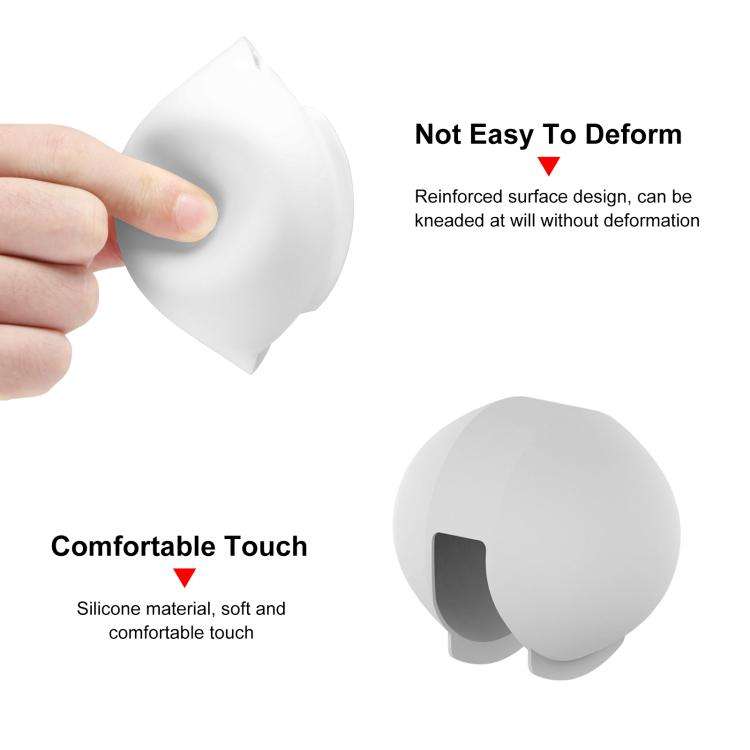 For Insta360 X5 PULUZ Invisible Dive Case Lens Guard Silicone Protective Lens Cap Cover (White)